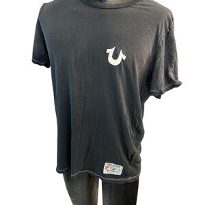 True Religion Black Short Sleeve Tee